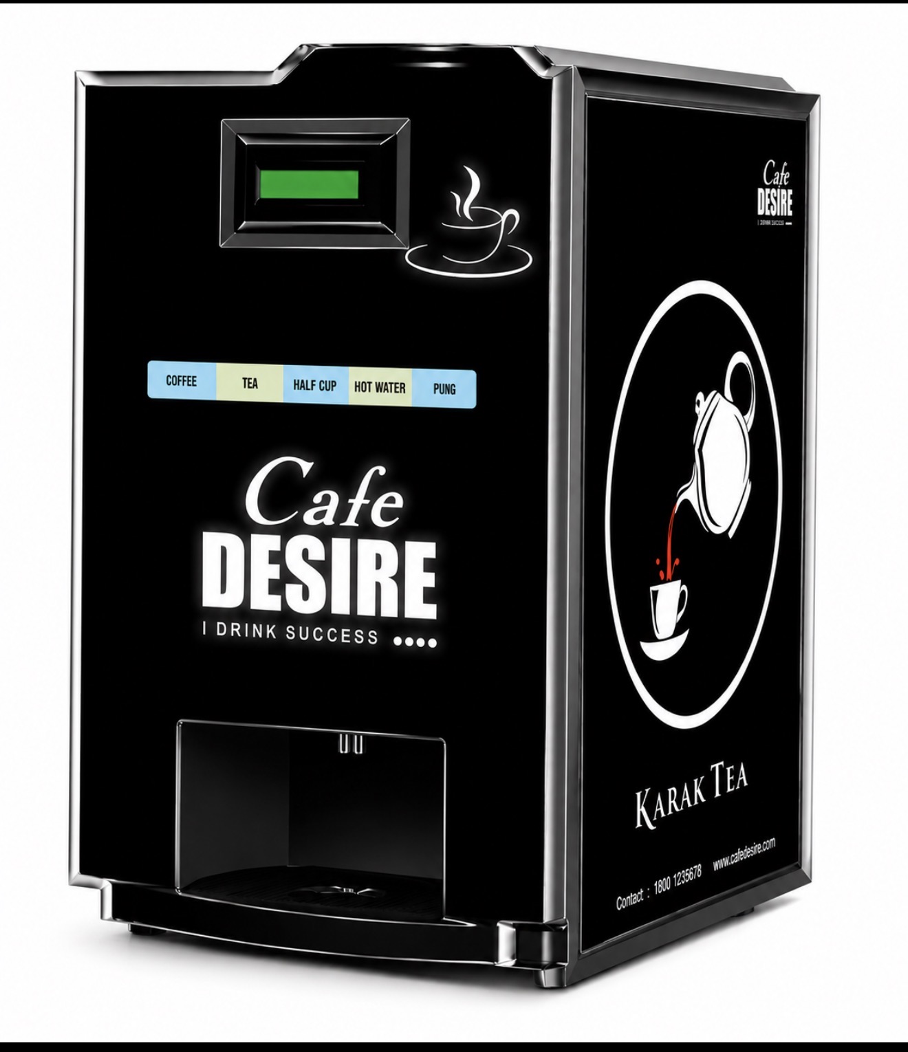 2 LANE LED - Double Option Tea & Coffee Vending Machine